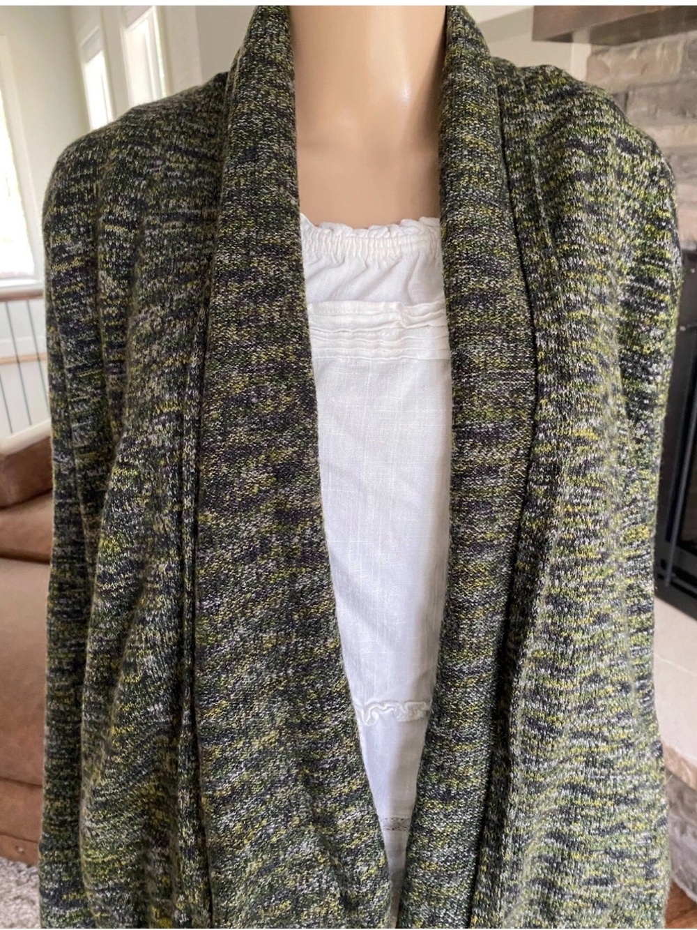 Mac &Jac Open-Front Women’s Cardigan Sweater back Toe Size M- 033